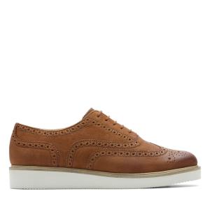 Clarks Baille Brogue Flache Schuhe Damen Braun | CLK439WUX