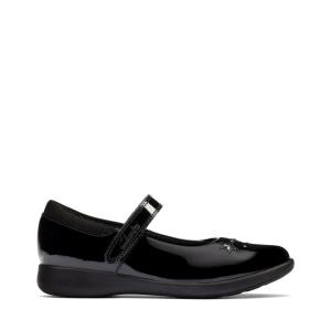 Clarks Etch Bright Kid Schulschuhe Mädchen Schwarz | CLK176HFV