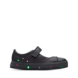 Clarks Flare Shine Kid Schulschuhe Mädchen Schwarz | CLK248MCO