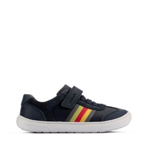 Clarks Flash Step Kid Schulschuhe Mädchen Navy | CLK280PQX