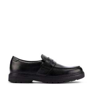 Clarks Loxham Craft Youth Schulschuhe Jungen Schwarz | CLK438TCE