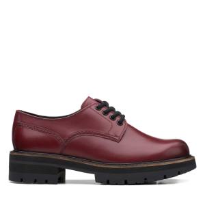 Clarks Orianna Derby Flache Schuhe Damen Rot | CLK021MRS