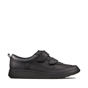 Clarks Scape Flare Youth Schulschuhe Mädchen Schwarz | CLK964DUF