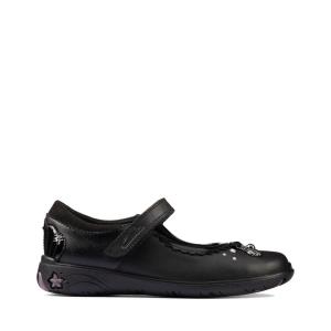 Clarks Sea Shimmer Kid Schulschuhe Mädchen Schwarz | CLK860CAX