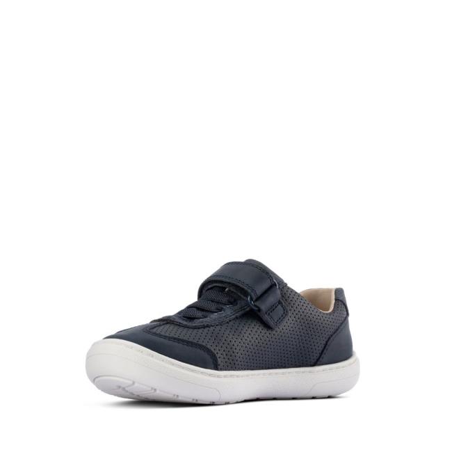 Clarks Flash Step Kid Schulschuhe Mädchen Navy | CLK280PQX