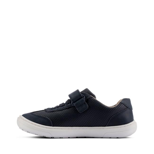 Clarks Flash Step Kid Schulschuhe Mädchen Navy | CLK280PQX