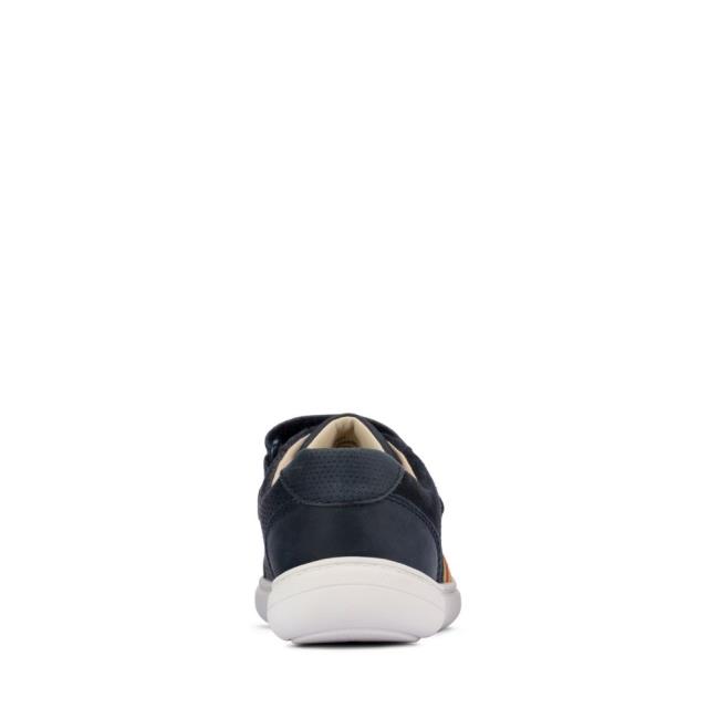 Clarks Flash Step Kid Schulschuhe Mädchen Navy | CLK280PQX