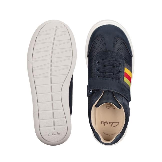 Clarks Flash Step Kid Schulschuhe Mädchen Navy | CLK280PQX