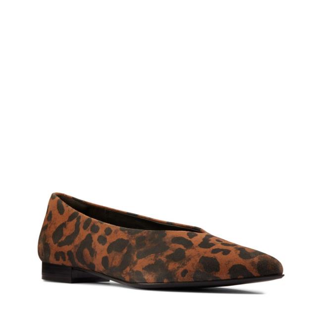 Clarks Laina15 Easy Flache Schuhe Damen Leopard | CLK410CET