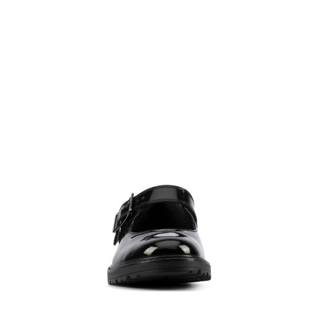 Clarks Loxham Walk Youth Schulschuhe Mädchen Schwarz | CLK603OPK