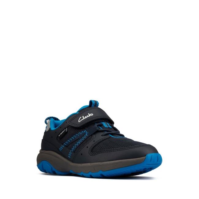 Clarks Rock Trek Kid Schulschuhe Jungen Navy | CLK235WKD