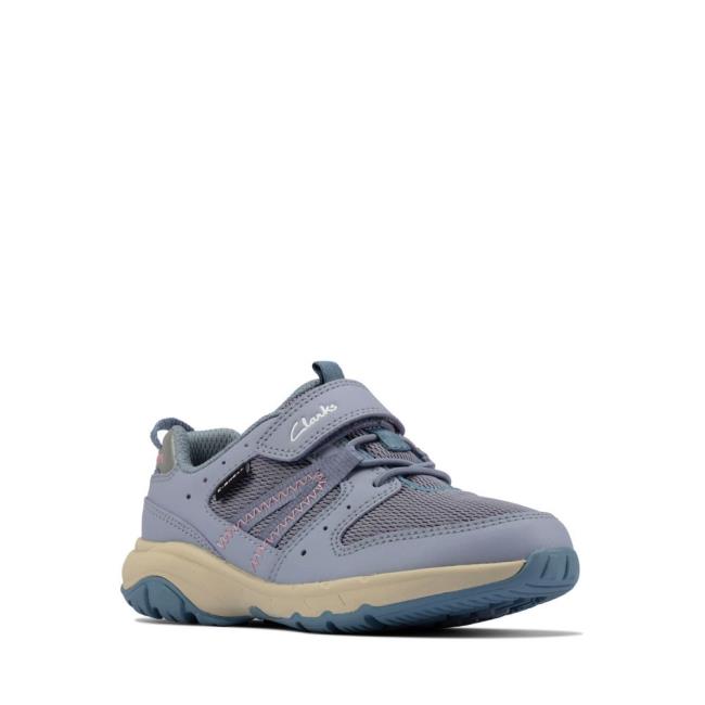 Clarks Rock Trek Kid Schulschuhe Mädchen Hellblau | CLK968AMR