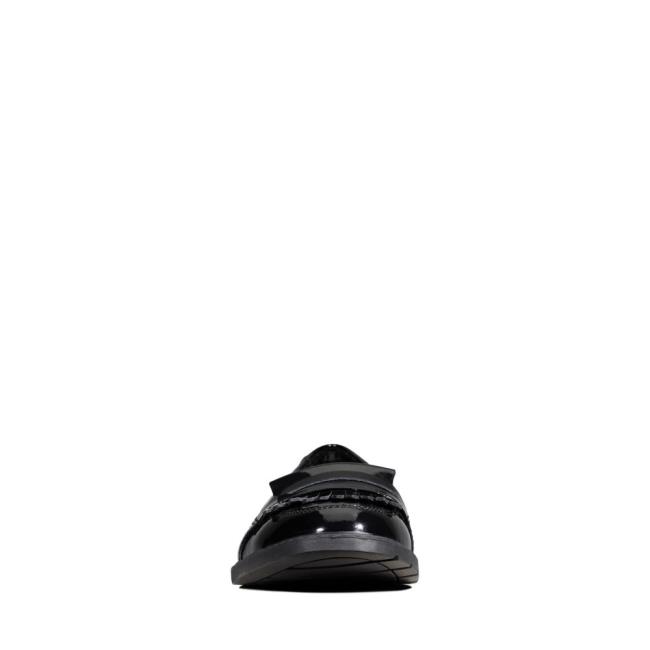 Clarks Scala Bright Kid Schulschuhe Mädchen Schwarz | CLK843KZY