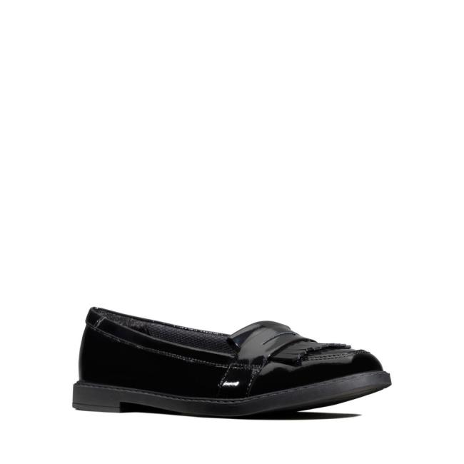 Clarks Scala Bright Youth Schulschuhe Mädchen Schwarz | CLK036SWE