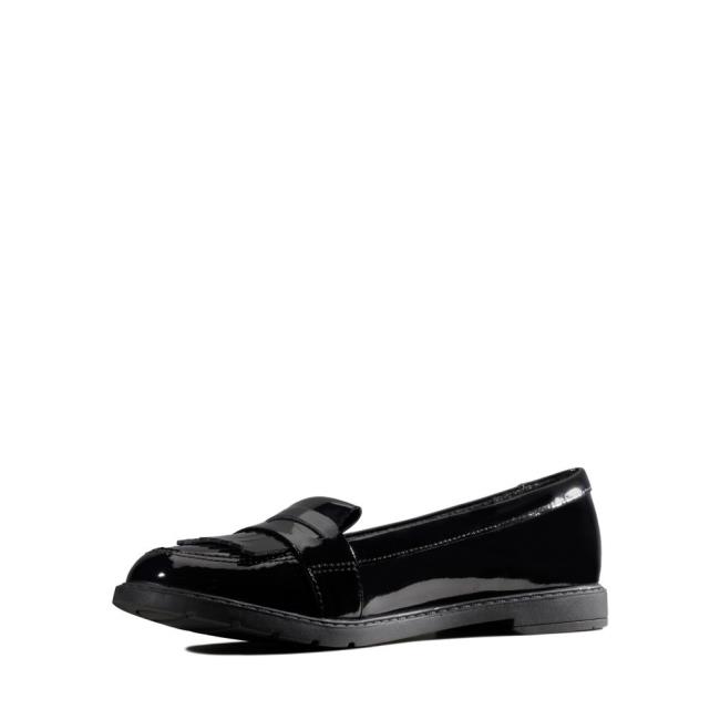 Clarks Scala Bright Youth Schulschuhe Mädchen Schwarz | CLK036SWE