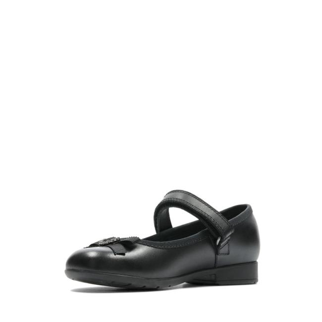 Clarks Scala Spark Kid Schulschuhe Mädchen Schwarz | CLK246FYO