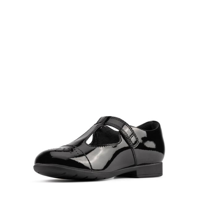 Clarks Scala Spirit Kid Schulschuhe Mädchen Schwarz | CLK245ZRY