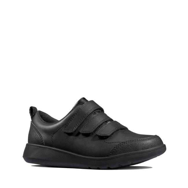 Clarks Scape Sky Youth Schulschuhe Mädchen Schwarz | CLK683WXP