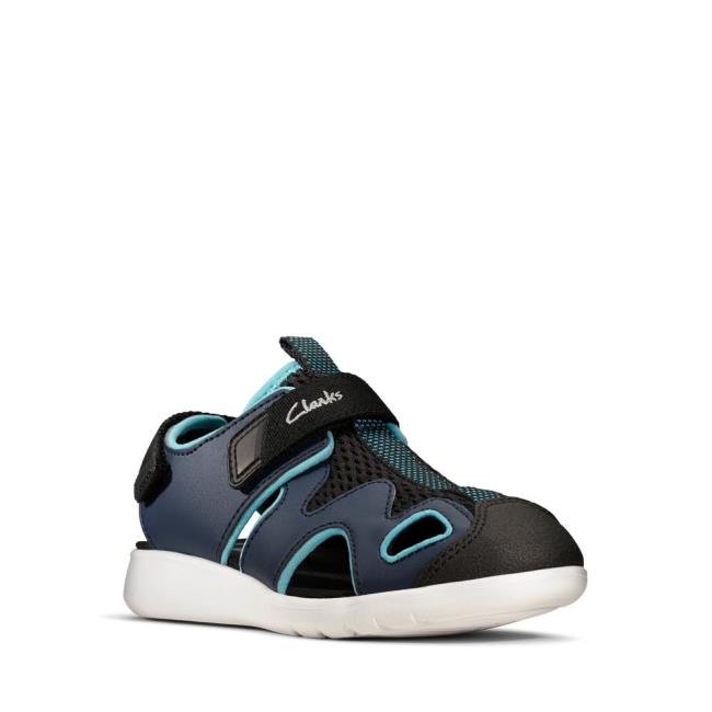 Clarks Scape Surf Kid Sandalen Jungen Navy | CLK231MZA